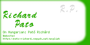 richard pato business card