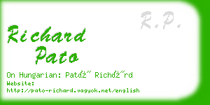 richard pato business card